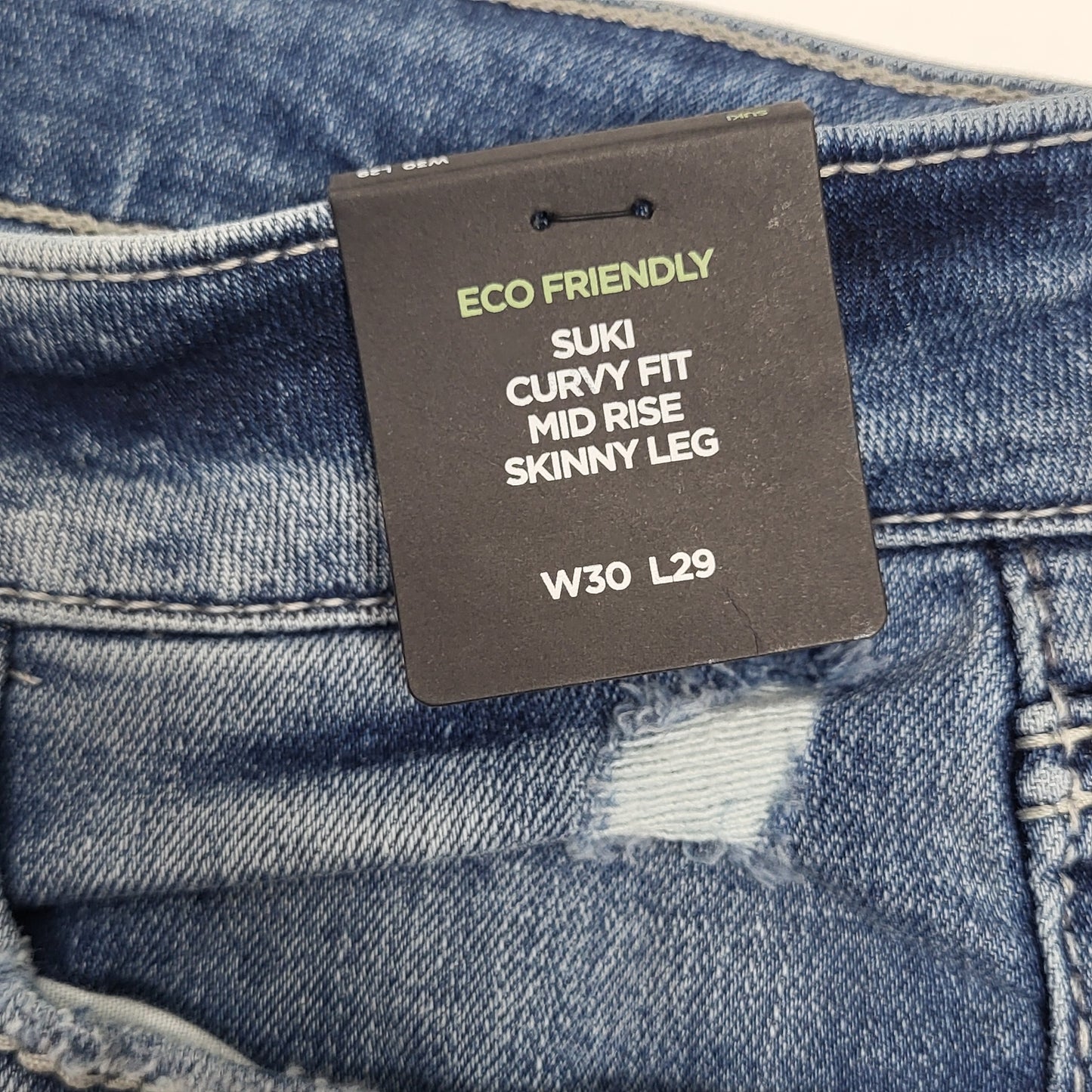 JAG Silver Jeans Co. Suki Ripped Mid Rise Skinny Womens Sz 30/29 Indigo L93136eae208
