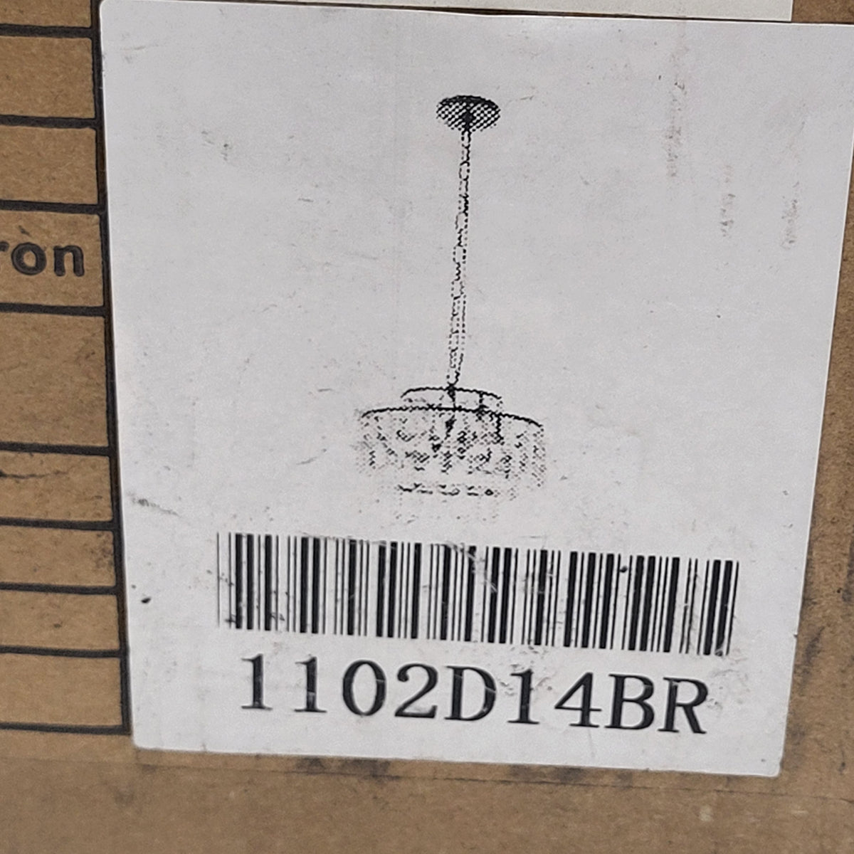 ROBERT WILSON CO. INC. Chandelier Elegant Lighting  14" x 10.5" Brass 1102D14BR