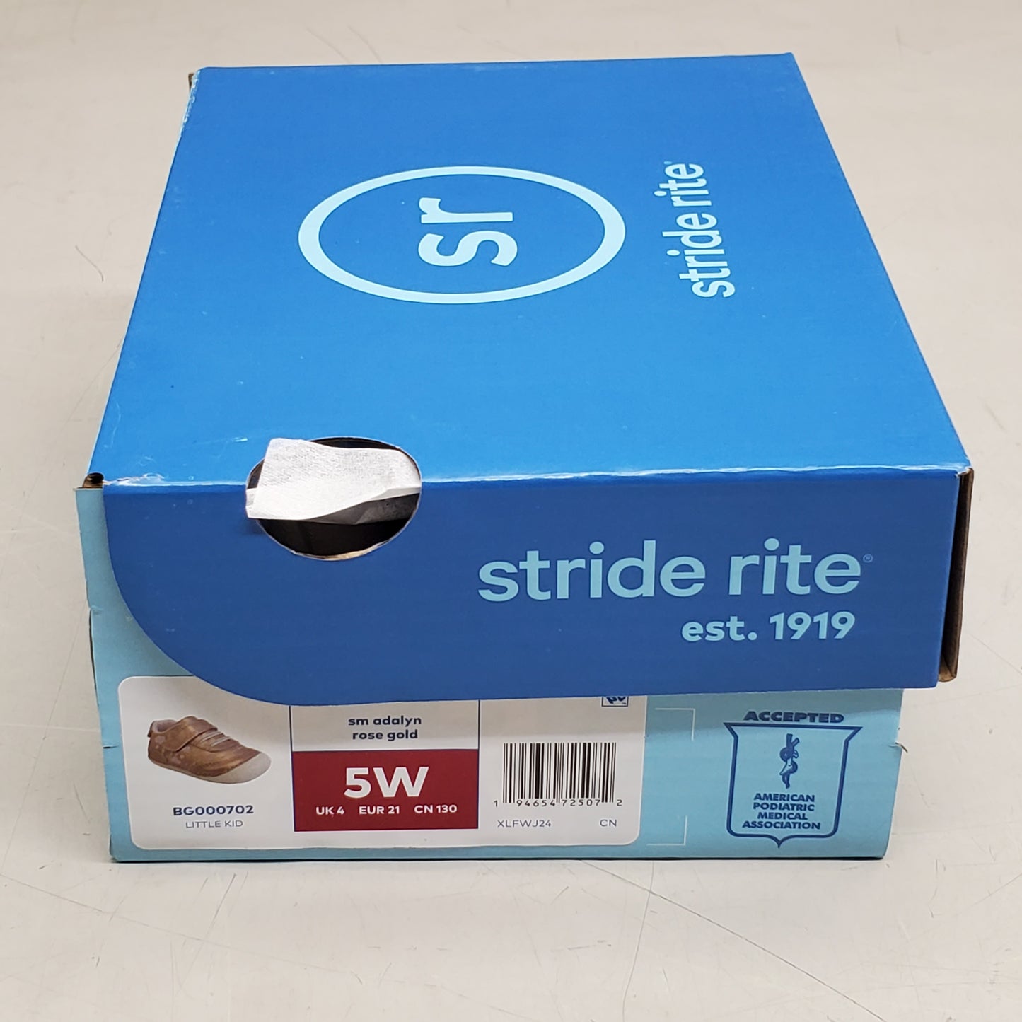 STRIDE RITE SRT Adalyn Sneaker Shoes Toddler SZ 5W Rose Gold BB000702