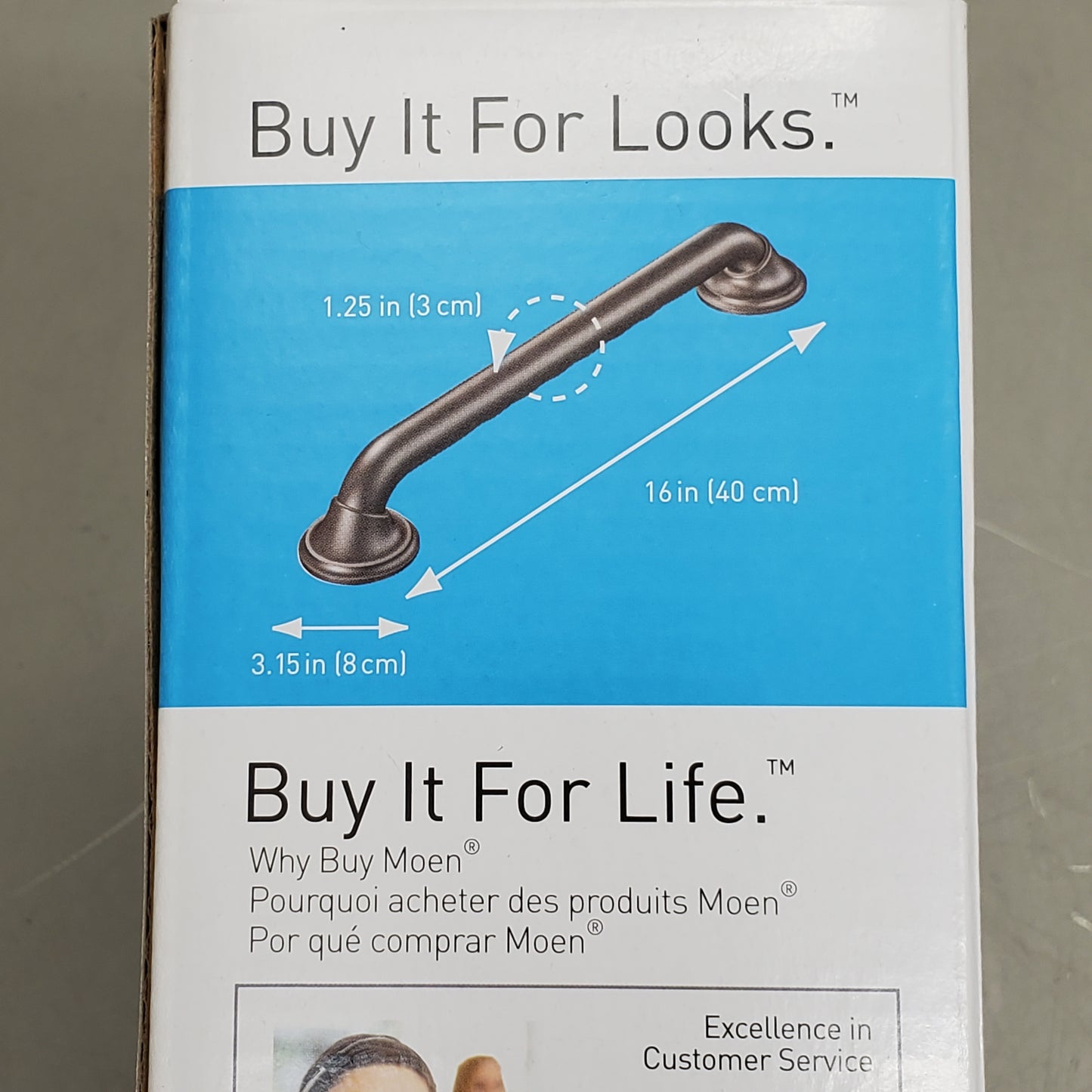 MOEN Home Care Grab Bar 16" Old World Bronze LR8716D3G0WB