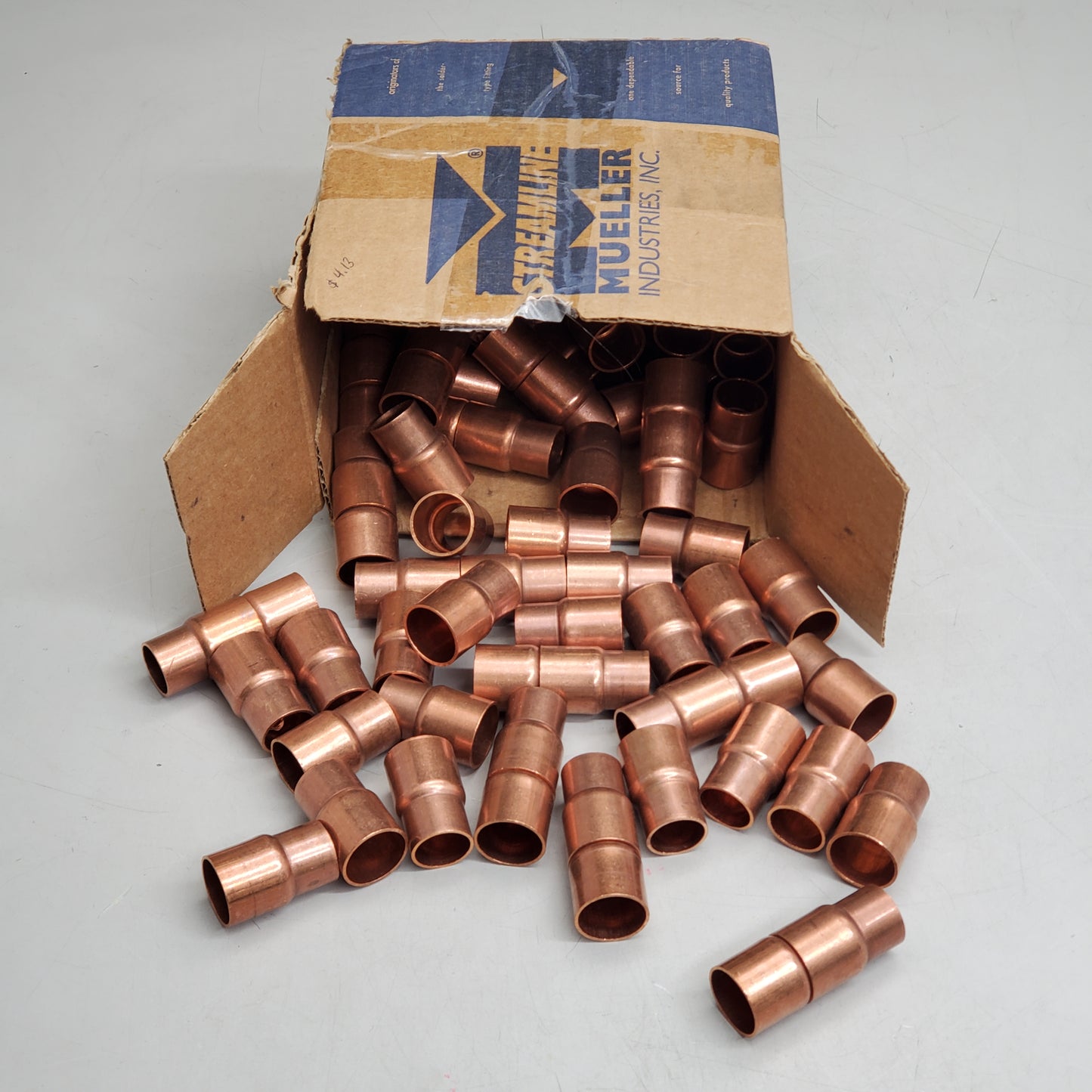MUELLER (100 Pack) Solder Joint Reducer Couplings 7/8"-3/4" OD Copper W01035