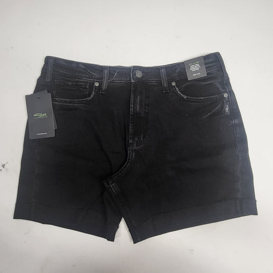 SILVER JEANS CO. Sure Thing Long Short Eco Friendly Sz 32/6.5 Black L28517BOA528