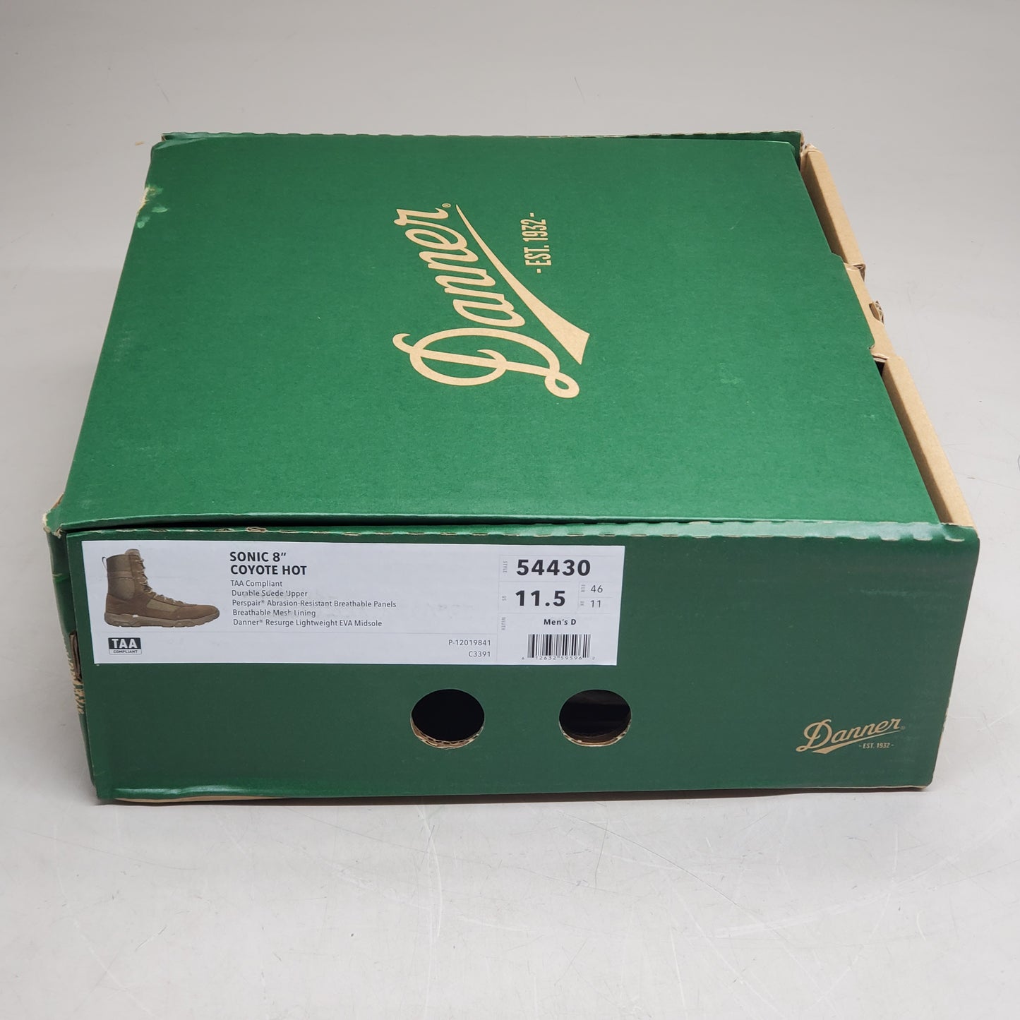 DANNER Sonic 8" Lightweight Tactical Hiking Boots Men's SZ 11.5 Coyote Hot 54430