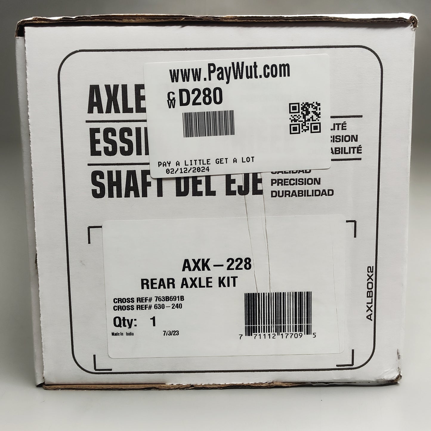 POWER TORQUE Axle Shaft Rear Axle Kit for FORD, LINCOIN AXK-228 (Ref 763B691B, 630-240)