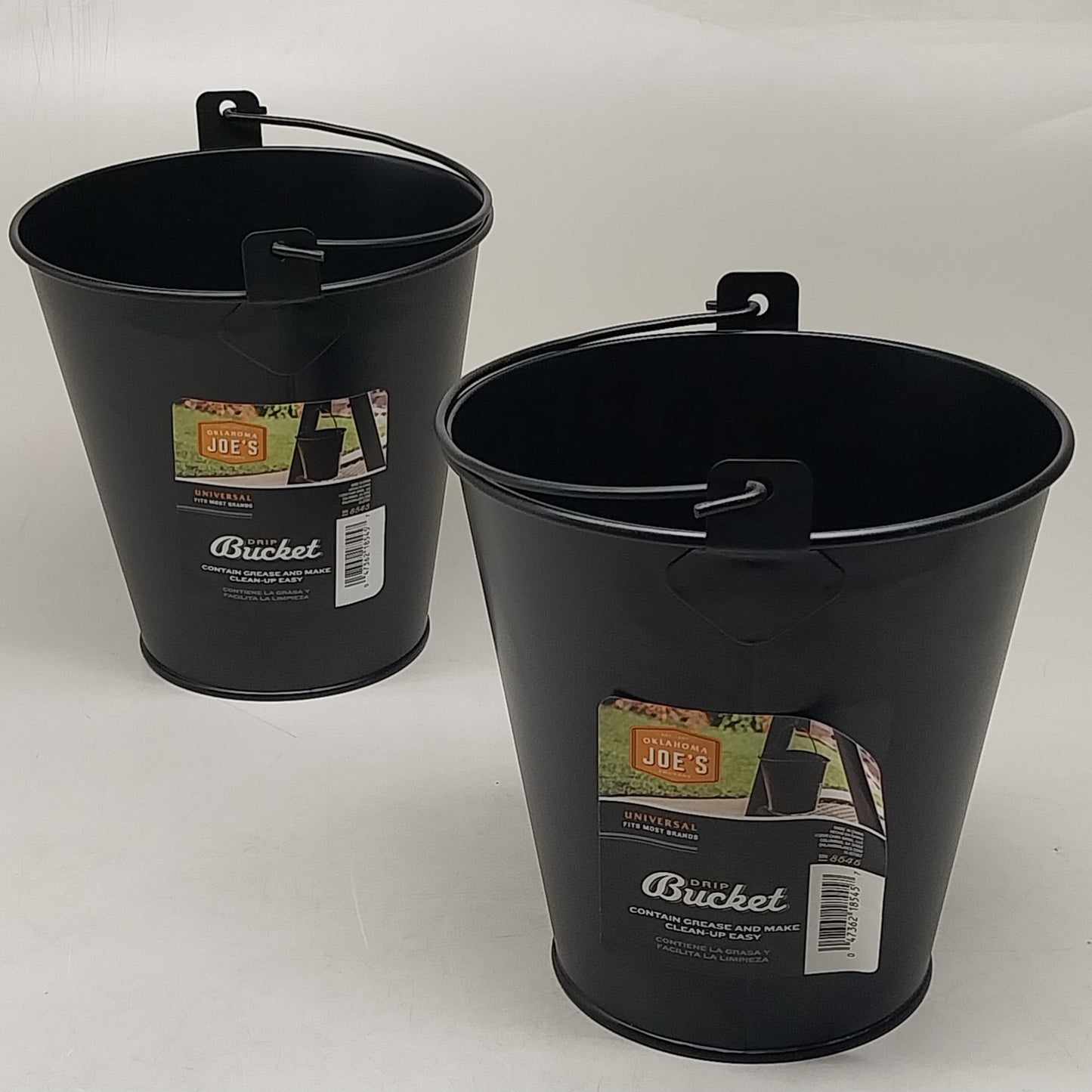 OKLAHOMA JOE'S (2 Pack) Drip Buckets Black, 64 Fl Oz  7"x7"x6" 9518545P06