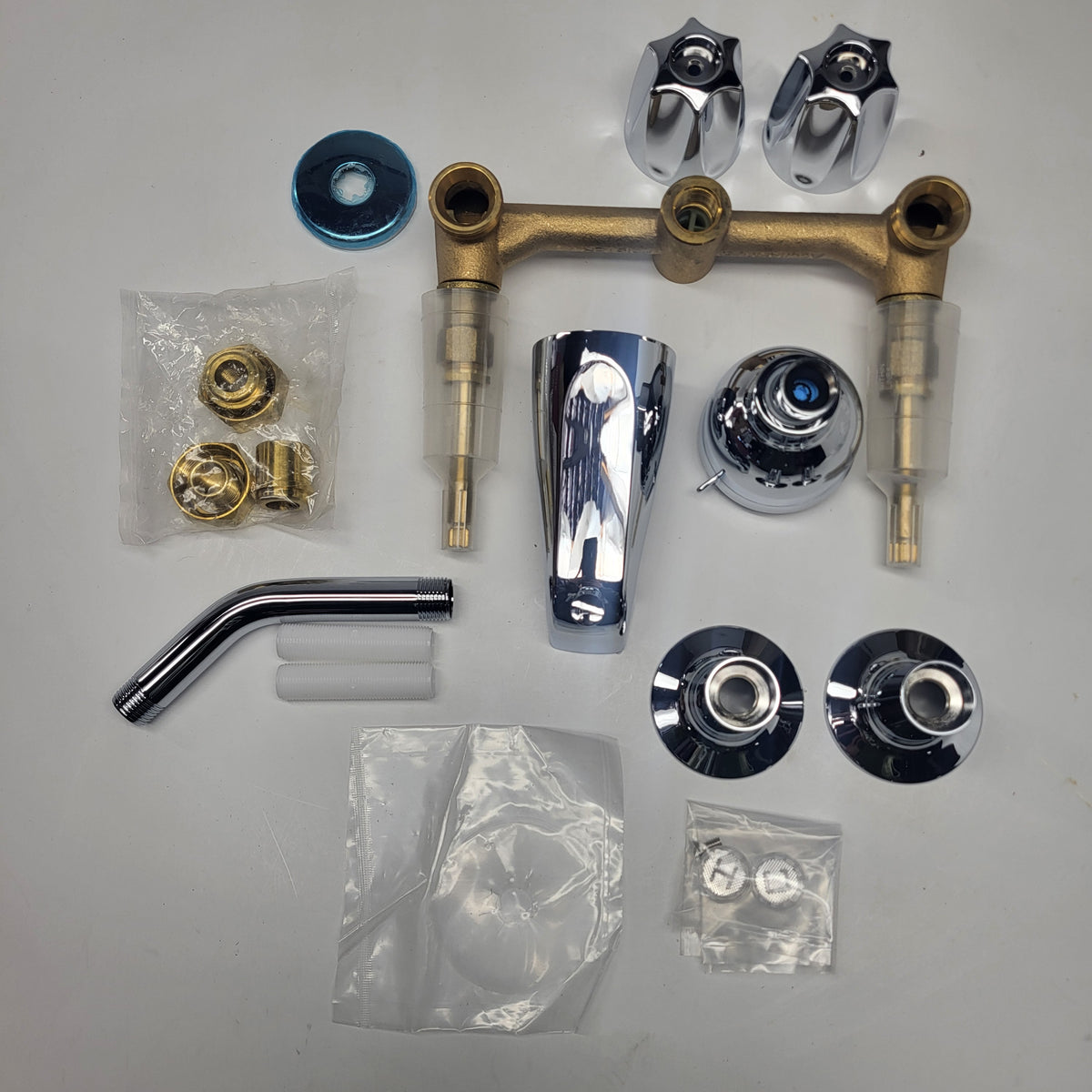 PFISTER 2-handle Tub & Shower Faucet Metal Knobs Polished Chrome LG03-6120