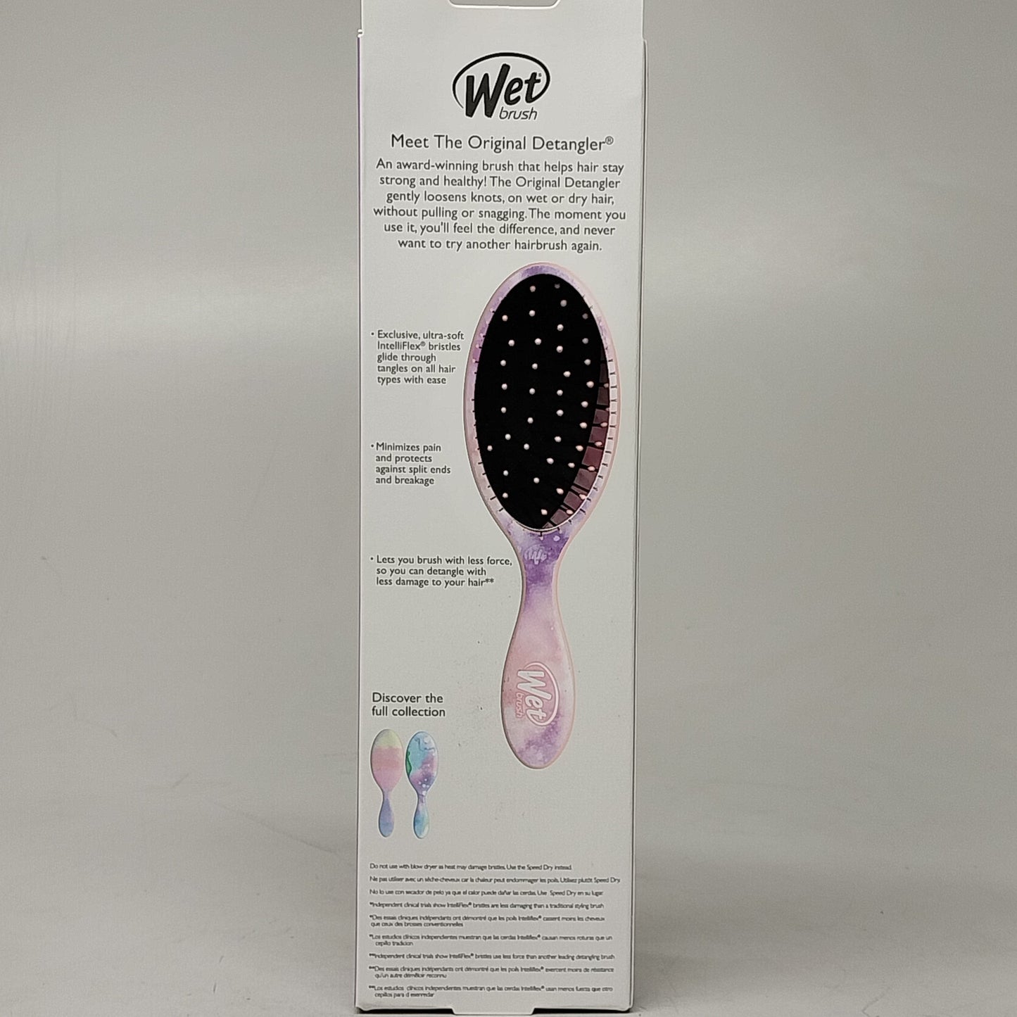 WET BRUSH (4 PACK) Original Detangler Hair Brush Pink / Purple Watermark Pattern