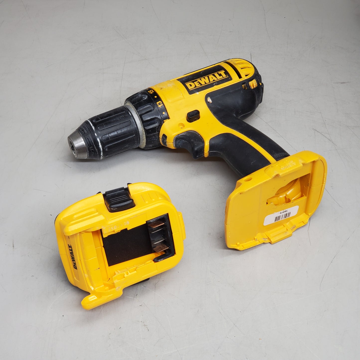 DEWALT Cordless Drill Driver W/ Battery Adapter and Hard Case 18V DCD760 (Pre-Owned)