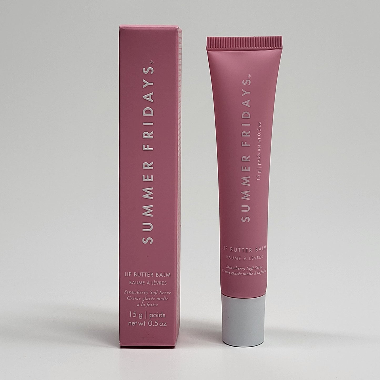SUMMER FRIDAYS (2 PACK) Lip Butter Balm Strawberry Soft Serve  0.5 oz
