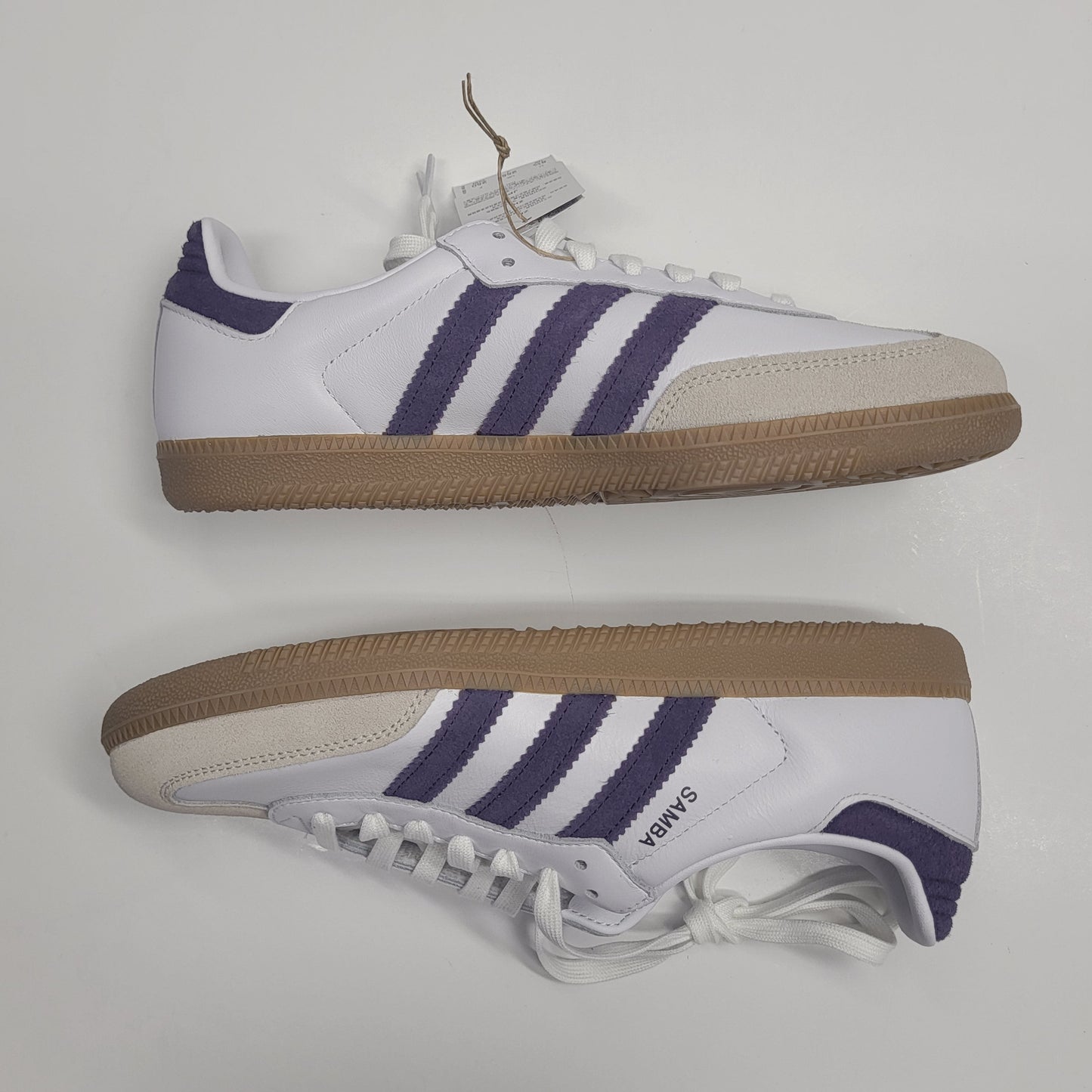 ADIDAS Samba Og W Sneakers Women's Sz 8.5 White and Purple JI2594
