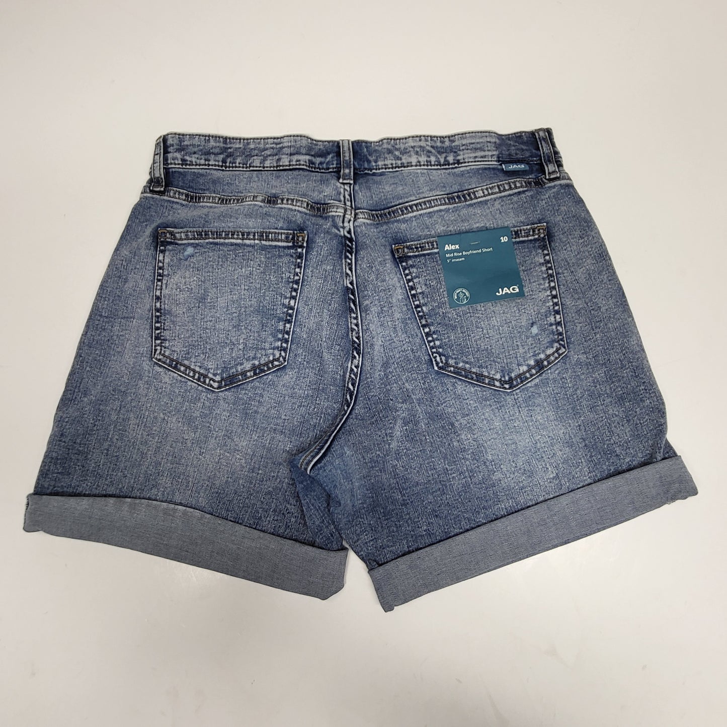 JAG Alex Mid Rise Boyfriend Short Womens Sz 10/5 Resort Blue J5124SSJ124