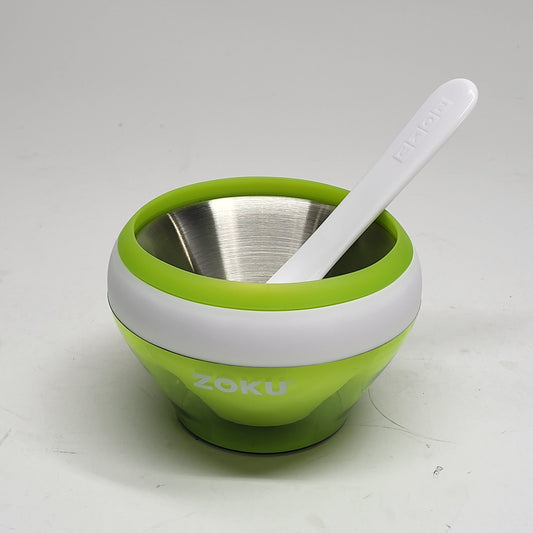 ZOKU Instant Ice Cream Maker Stainless Steel Bowl Gelato Sorbet 5 fl oz Green