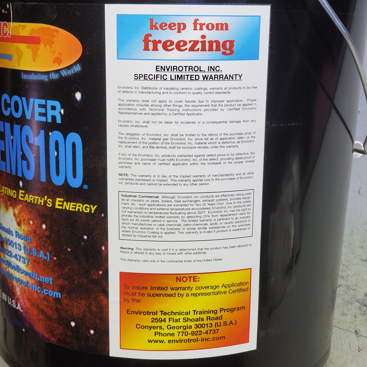 ENVIROTROL Ceramic Cover Insulation Corrosion Coating 5 Gal Bucket CC-SYSTEMS100 A1-11124