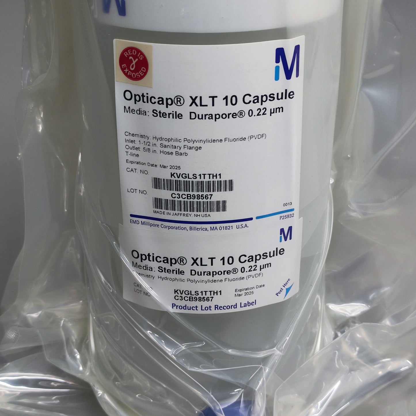 MILLIPORE Opticap Sterile XLT Capsule Filter 0.22 µm 5/8 in. (NEW)