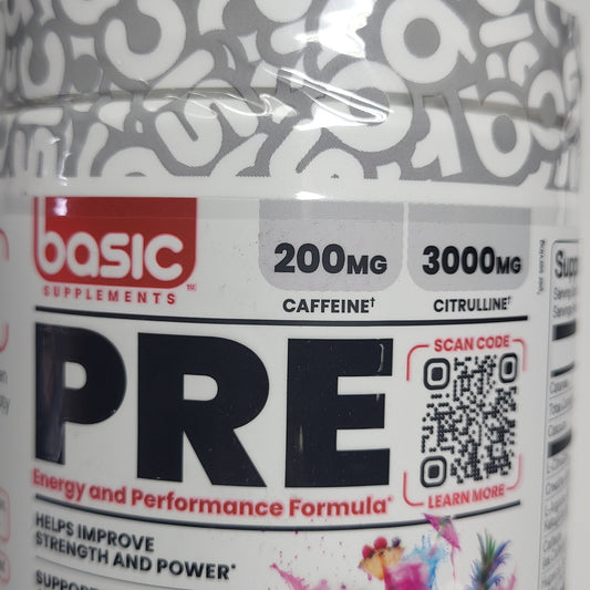 BASIC Creatine Monohydrate Increase Muscle Mass Miami Vice 8.5oz BB 01/27