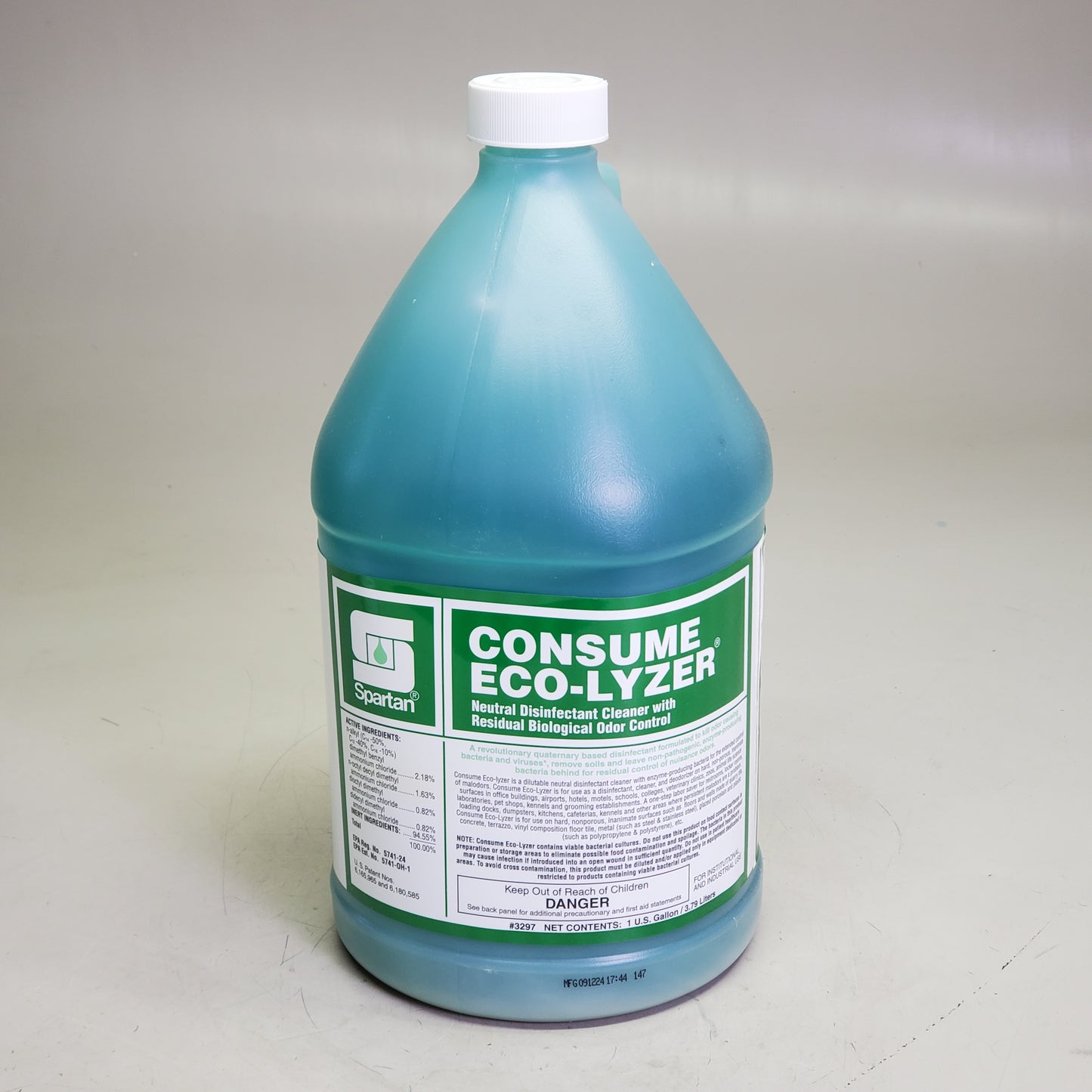 ZA@ SPARTAN Consume Eco-Lyzer Neutral Disinfectant Cleaner 1 gal 3297