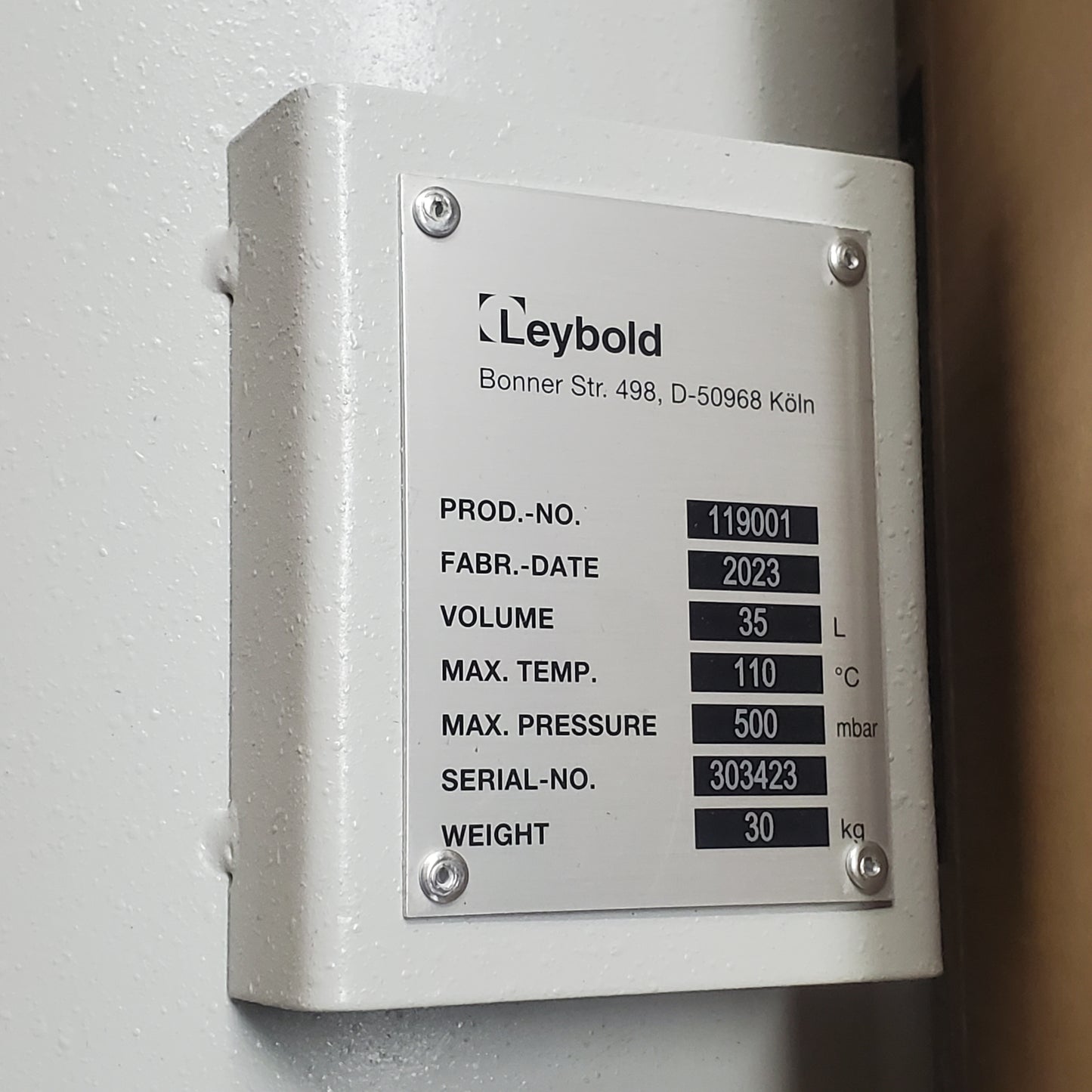 LEYBOLD Exhaust Silencer For Screwline SP 630, DryVac DV 1200 119001