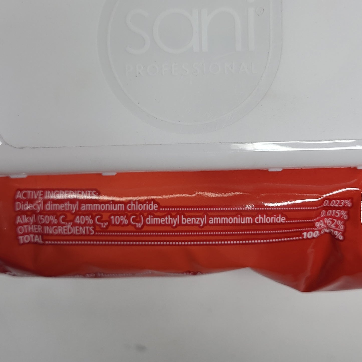 ZA@ SANI PROFESSIONAL  (2 PACK, 72 WIPES) No-rinse Sanitizing Multi-surface Wipes