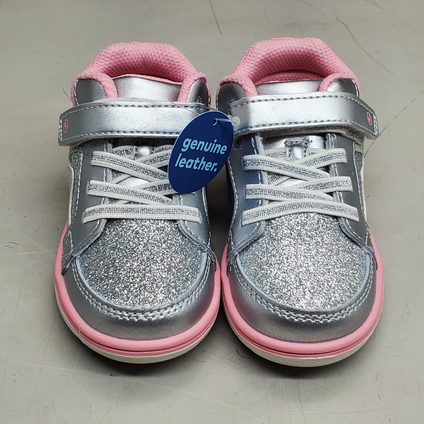 STRIDE RITE SRT Ames Sneaker Shoe Little Kid 7W Silver/Rainbow BG038805