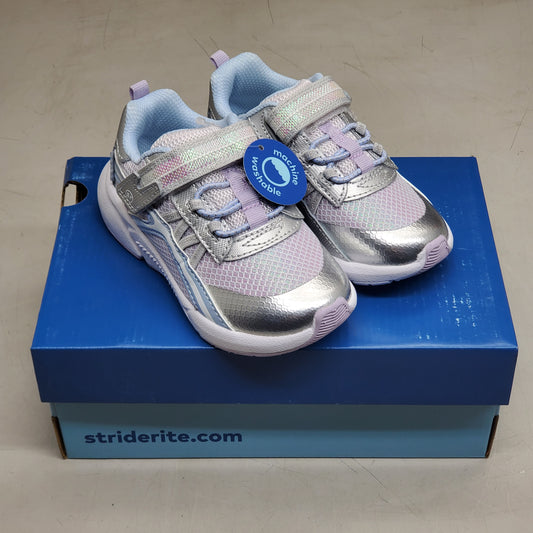 STRIDE RITE M2P Journey 3.0 Sneaker Shoes Toddler SZ 7.5W Silver Sparkle BG034705