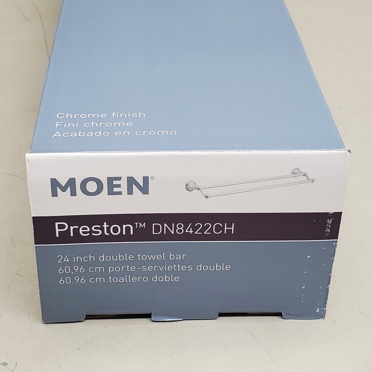 MOEN Preston Towel Bar Double Bar 24" Chrome Finish DN8422CH