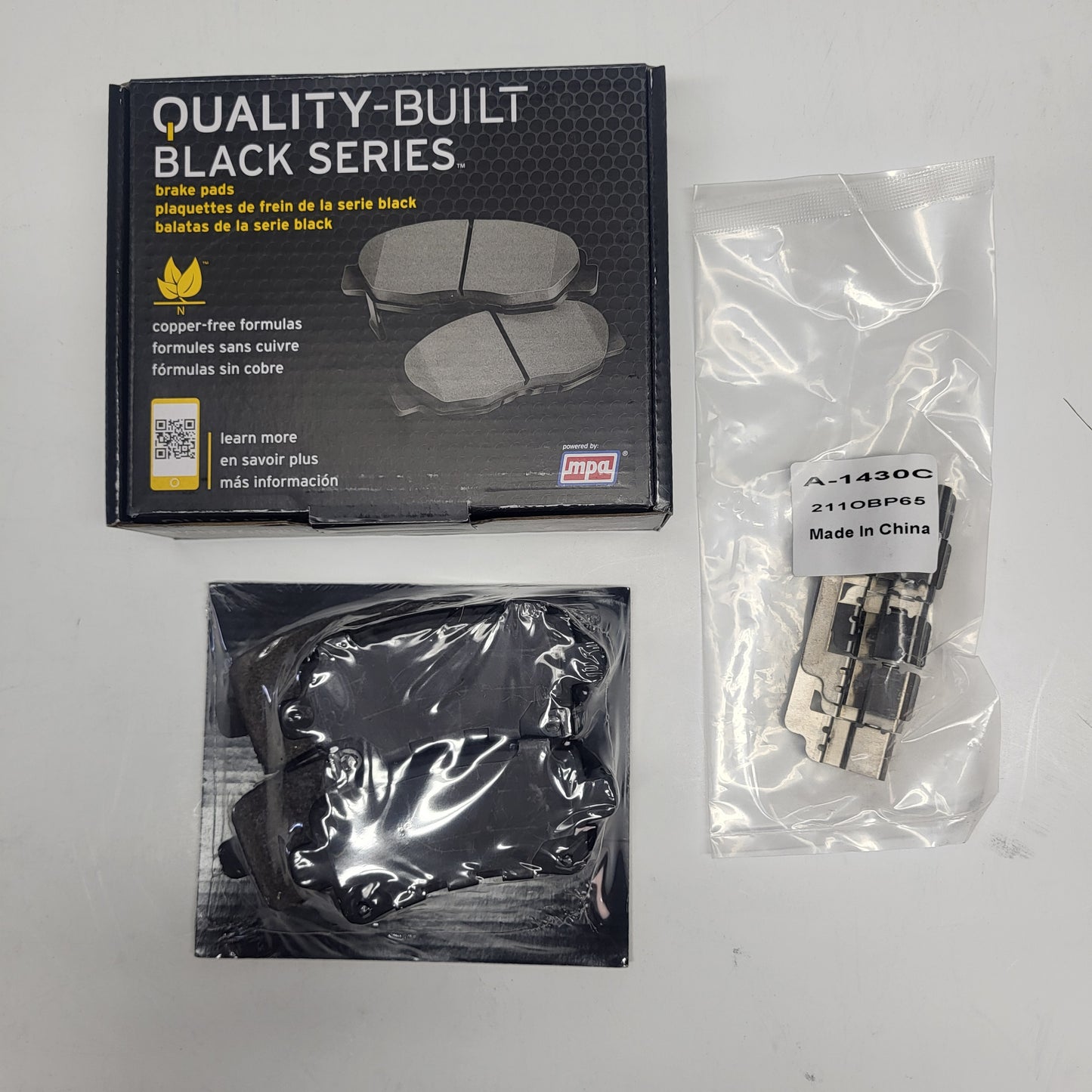 QUALITY-BUILT Ceramic Disc Brake Pad Set Black Rear 1003-1430BC