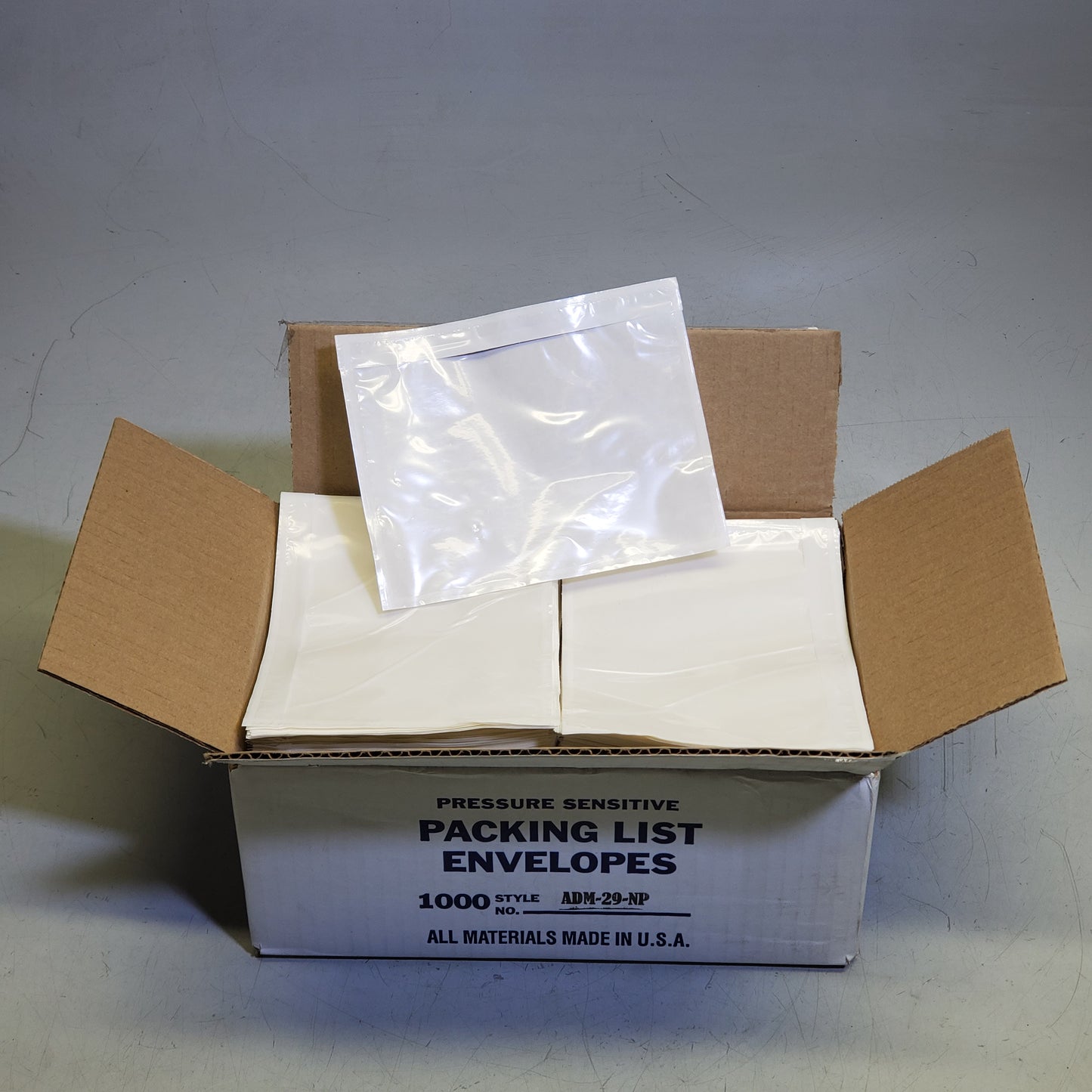 TOMAR (1000 Pack) Packing List Envelopes Pressure Sensitive 5.5" x 7" Clear ADM-29-NP
