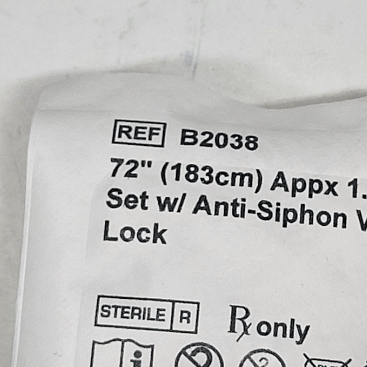 ICU MEDICAL (35 PACK) 1.4ml, Anti-siphon Valve, Clamp, Luer Lock 72" B2038