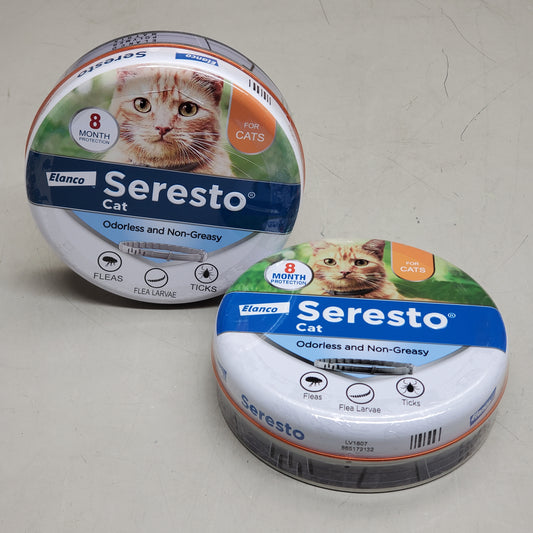 Z@ SERESTO (2 PACK) Elanco Flea & Tick Collar for Cats 8 Month Protection