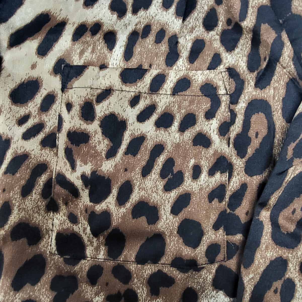 DRESSED IN LALA Satin Dress + Duster Set Exclusive Pattern M Brown Leopard