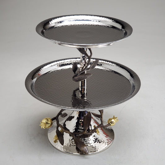 MICHAEL ARAM Pomegranate 2-tier Etagere Decorative Serving Tray 175315