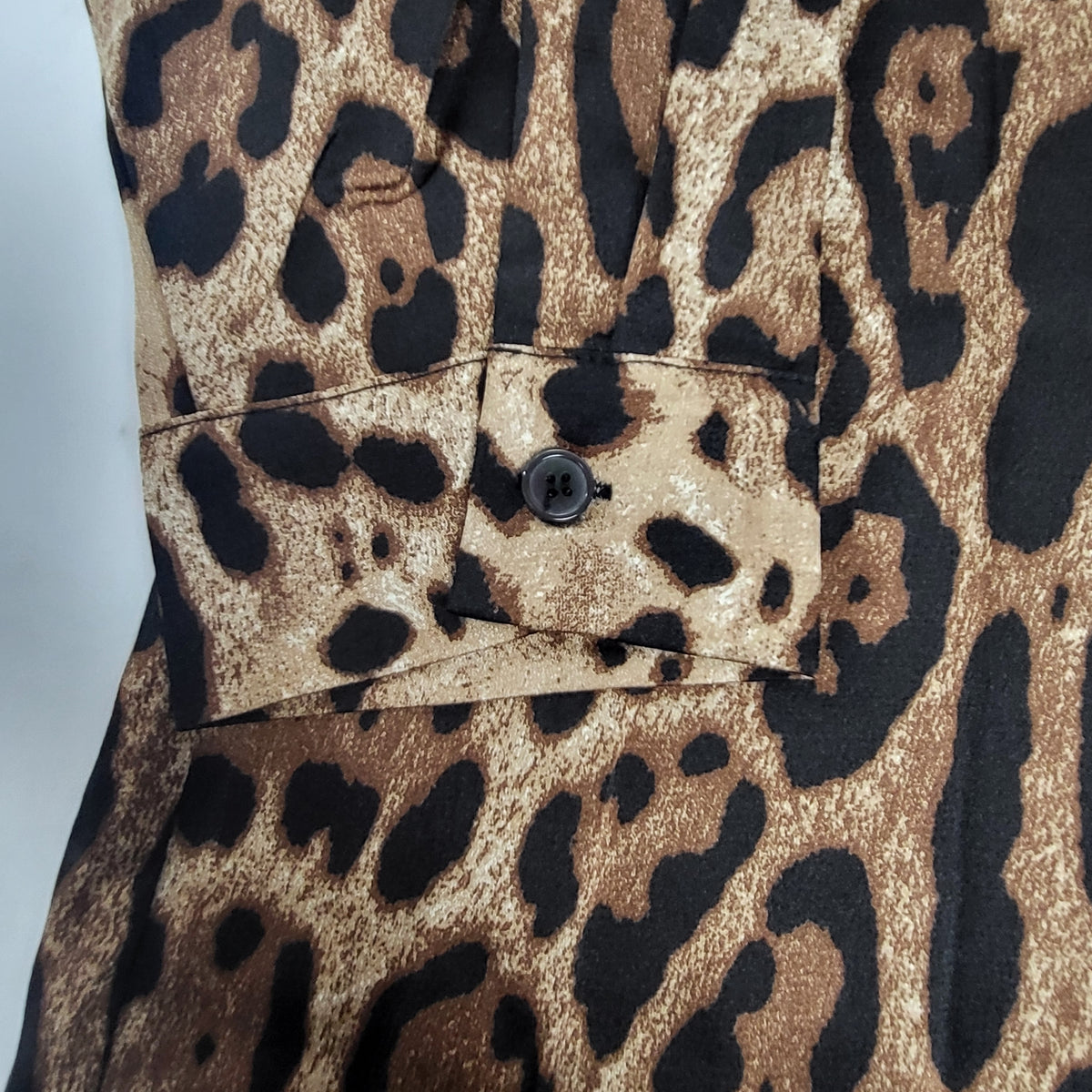 DRESSED IN LALA Satin Dress + Duster Set Exclusive Pattern M Brown Leopard