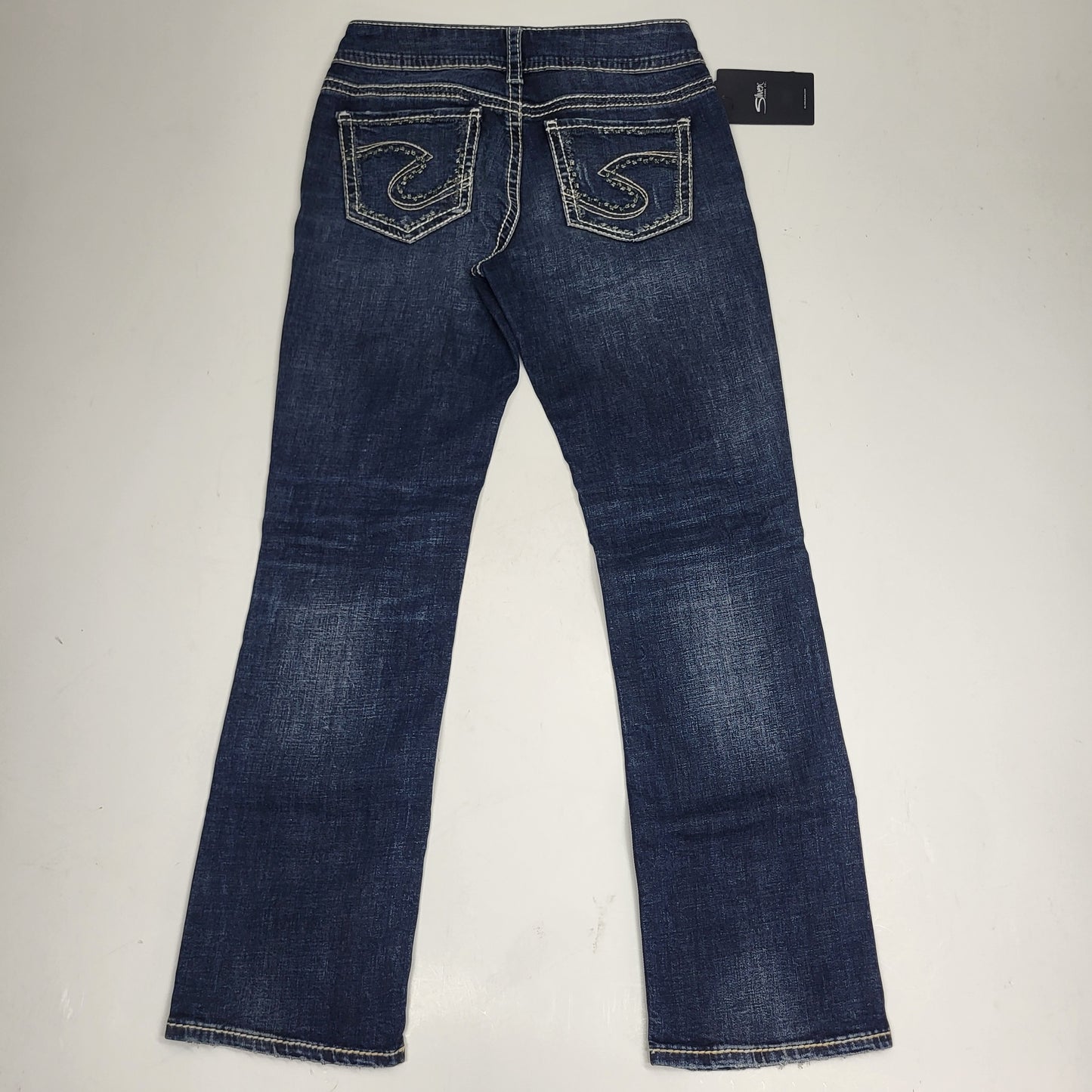 SILVER JEANS CO. Suki Curvy Fit Straight Leg 33/32 Indigo L93413SDI349