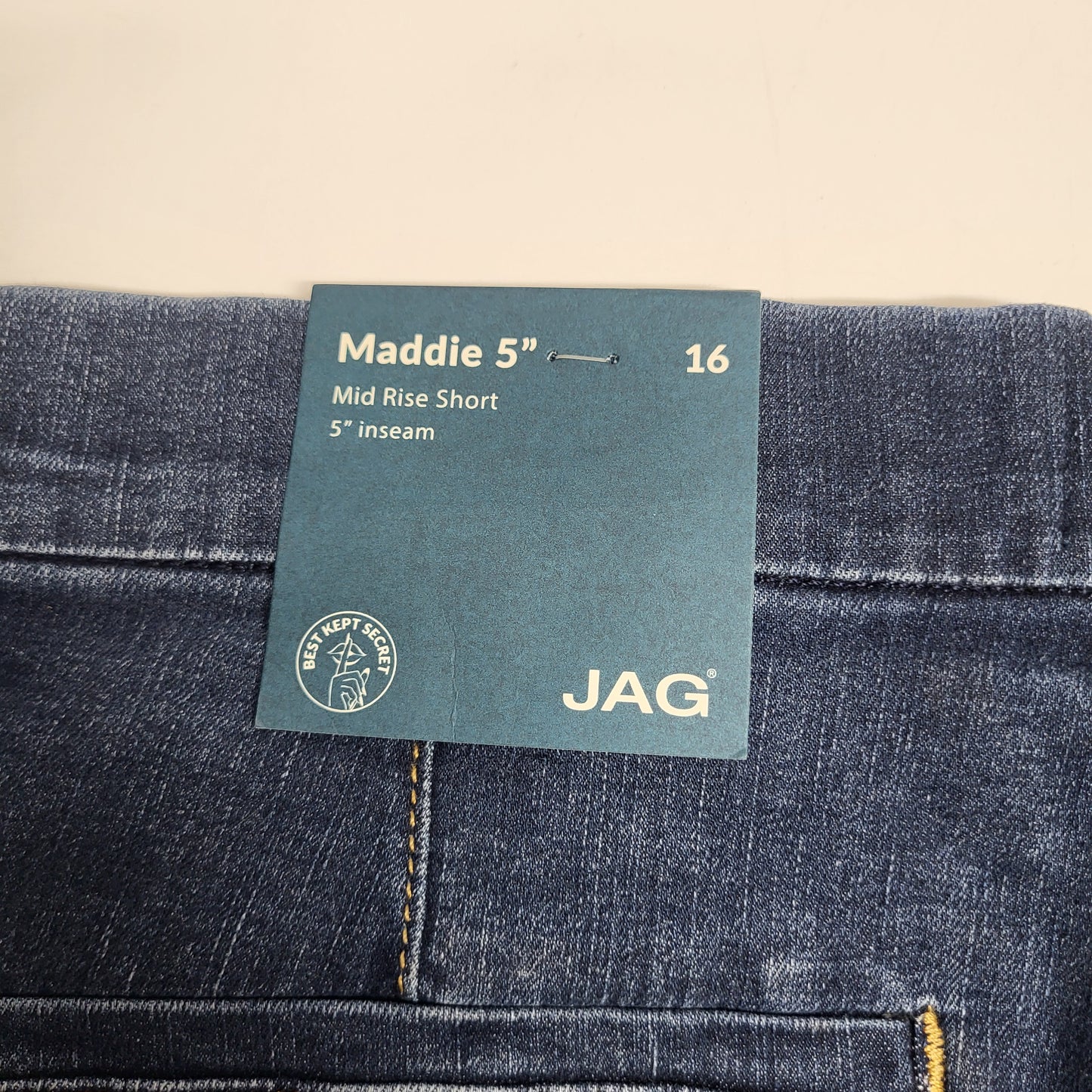 JAG Maddie Mid Rise Pull-On Short Womens Sz 16/5 Coral Blue J5105AU214