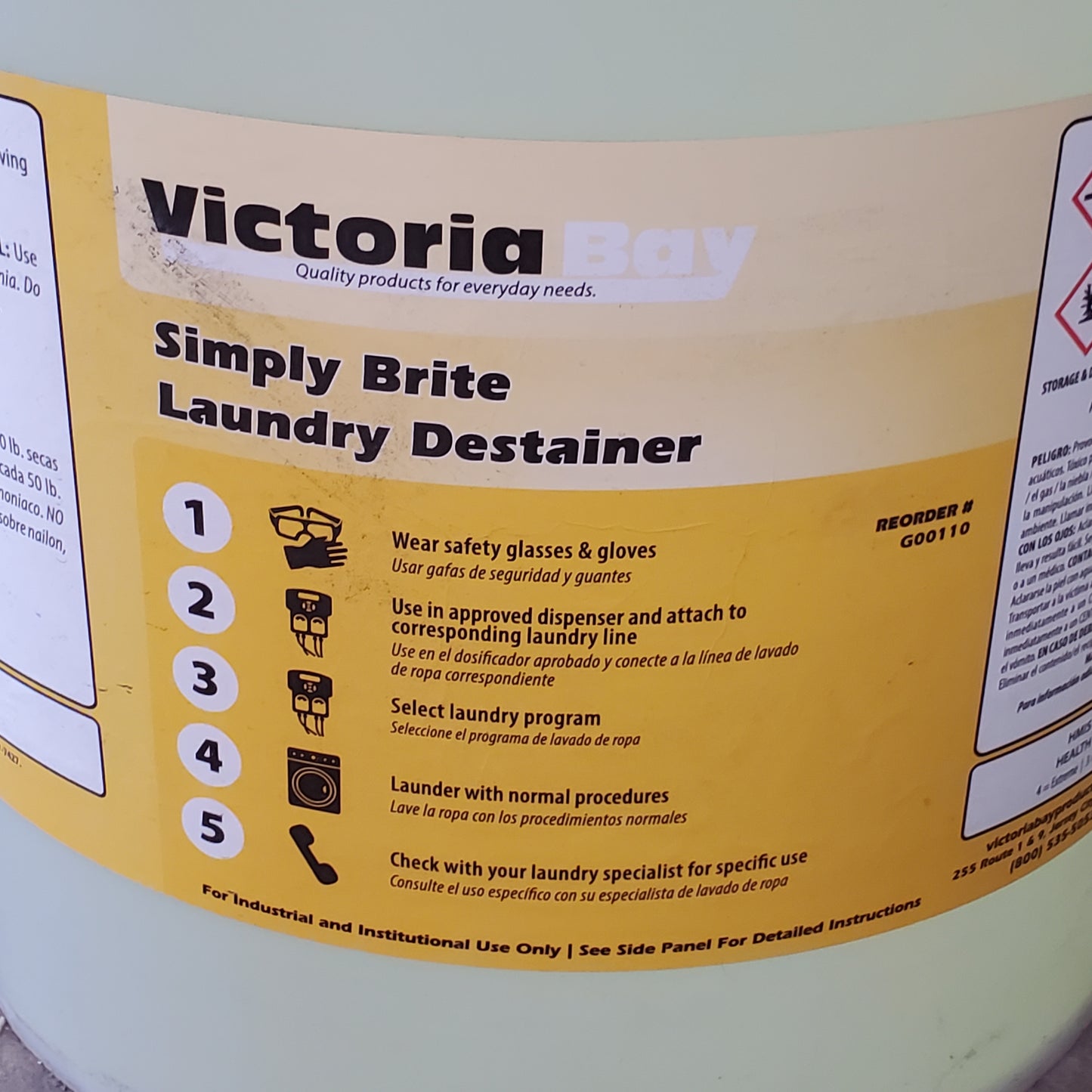 VICTORIA BAY (5 GALLONS) Simply Brite Laundry Destainer G00110