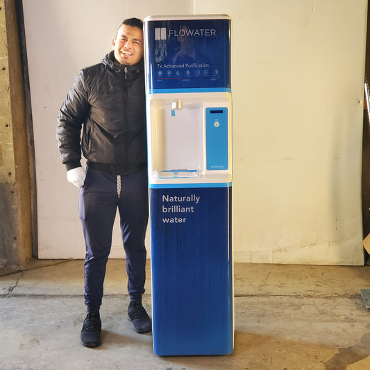 FLOWATER Premium Refill Station for Offices, Breakrooms & Garages Blue / White FW-3000HB0