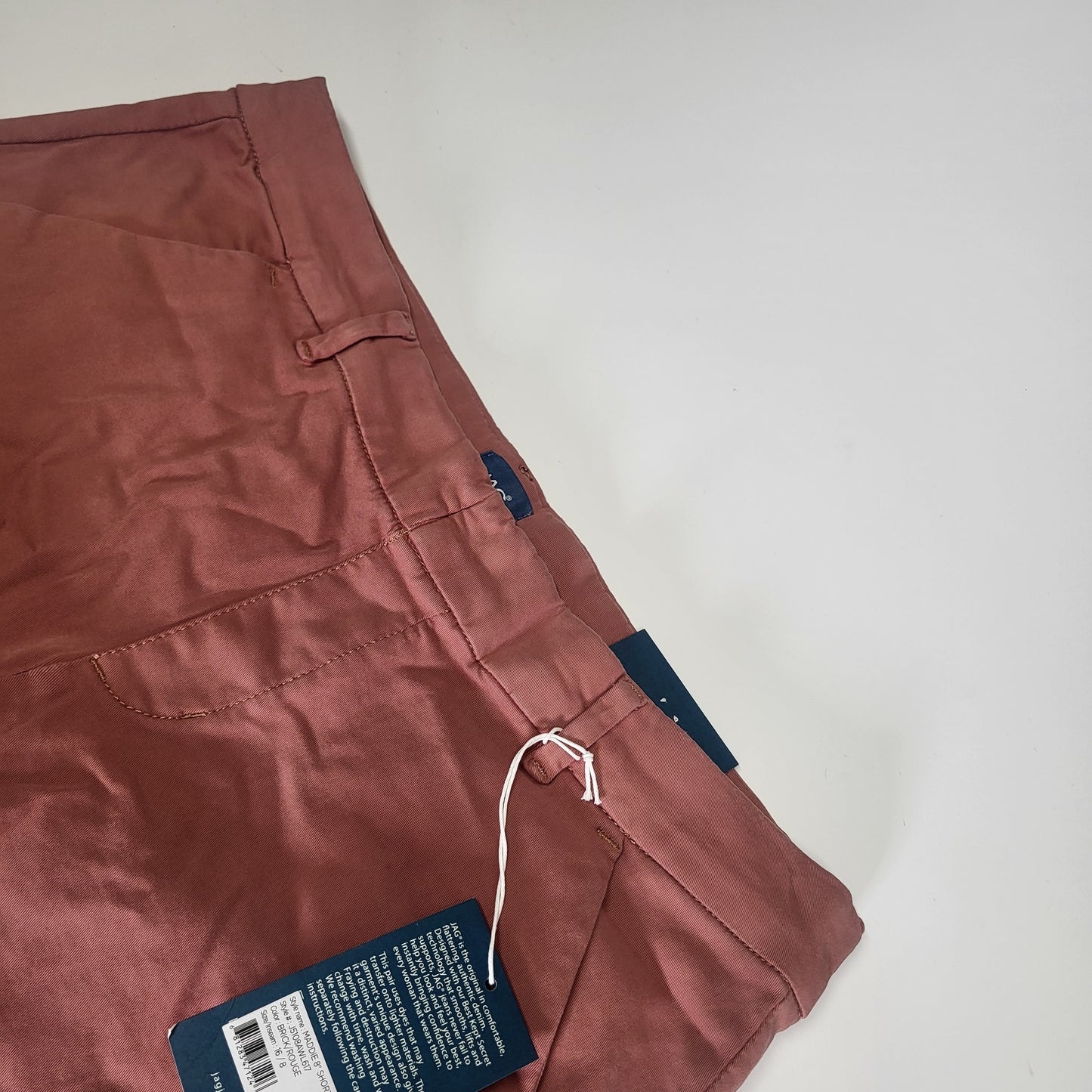 JAG Maddie 8" Pull-on Smoothing Shorts Women's Sz 16 Brick J5108AWL617