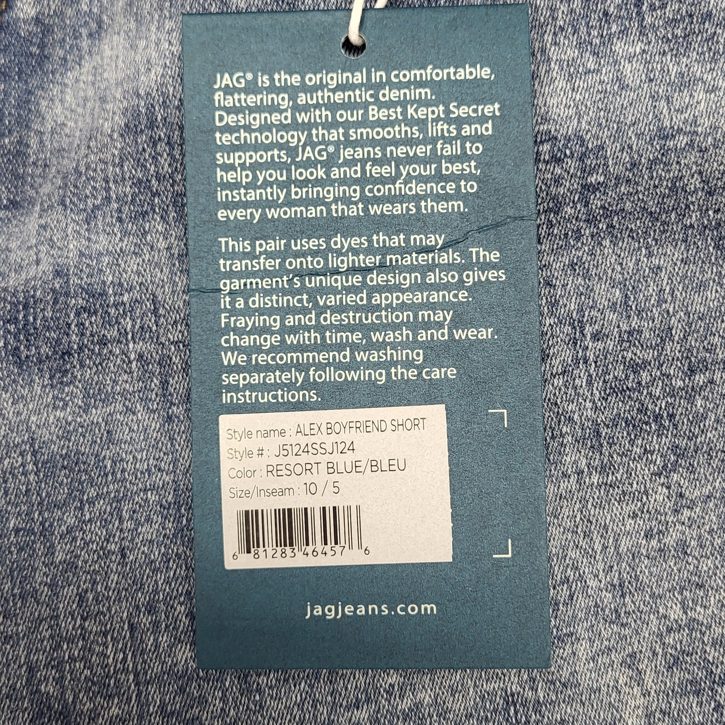 JAG Alex Mid Rise Boyfriend Short Womens Sz 10/5 Resort Blue J5124SSJ124