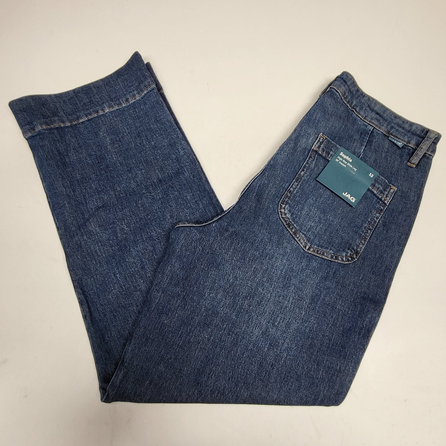 JAG Sophia High Rise Wide Leg Jeans Womens Sz 12/30 Eiffel Blue J2951ACS383