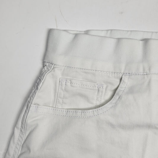 JAG On-the-go Mid Rise Pull-On Skort Womens Sz 0 White J3101TWL616