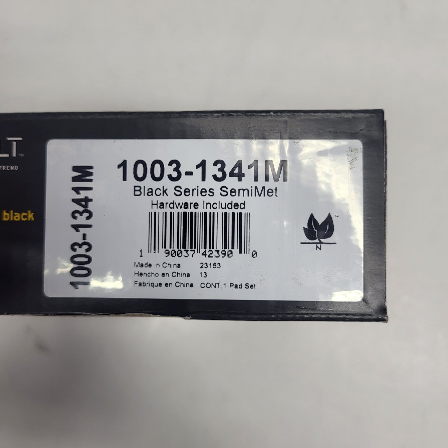 QUALITY-BUILT Semi-Metallic Disc Brake Pad Set Black Rear 1003-1341M