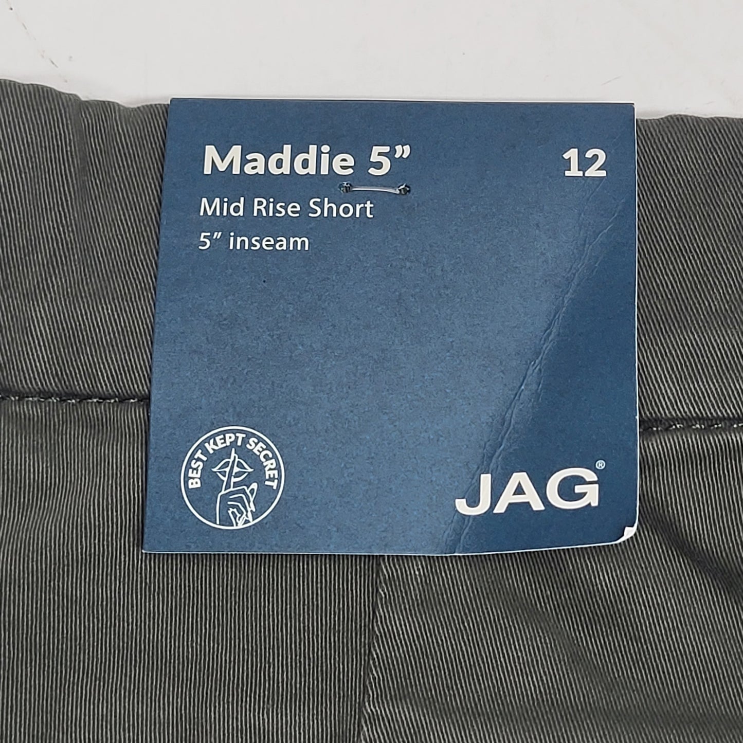 JAG Maddie 5" Pull On Mid RIse Short Women's Sz 12/5 Olive J5105AWL617