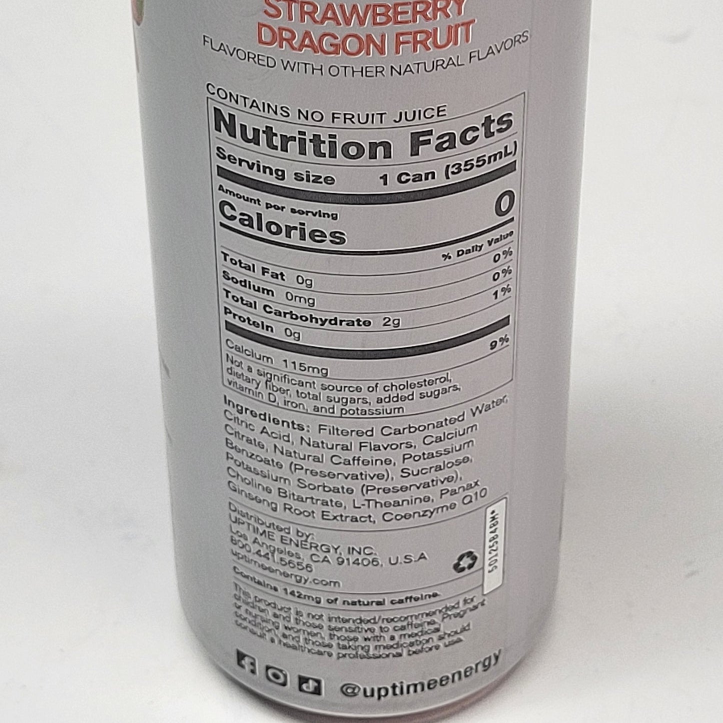 ZA@ UPTIME ENERGY DRINK Tropical Variety Zero Sugar Zero Sugar 12 oz BB 05/27