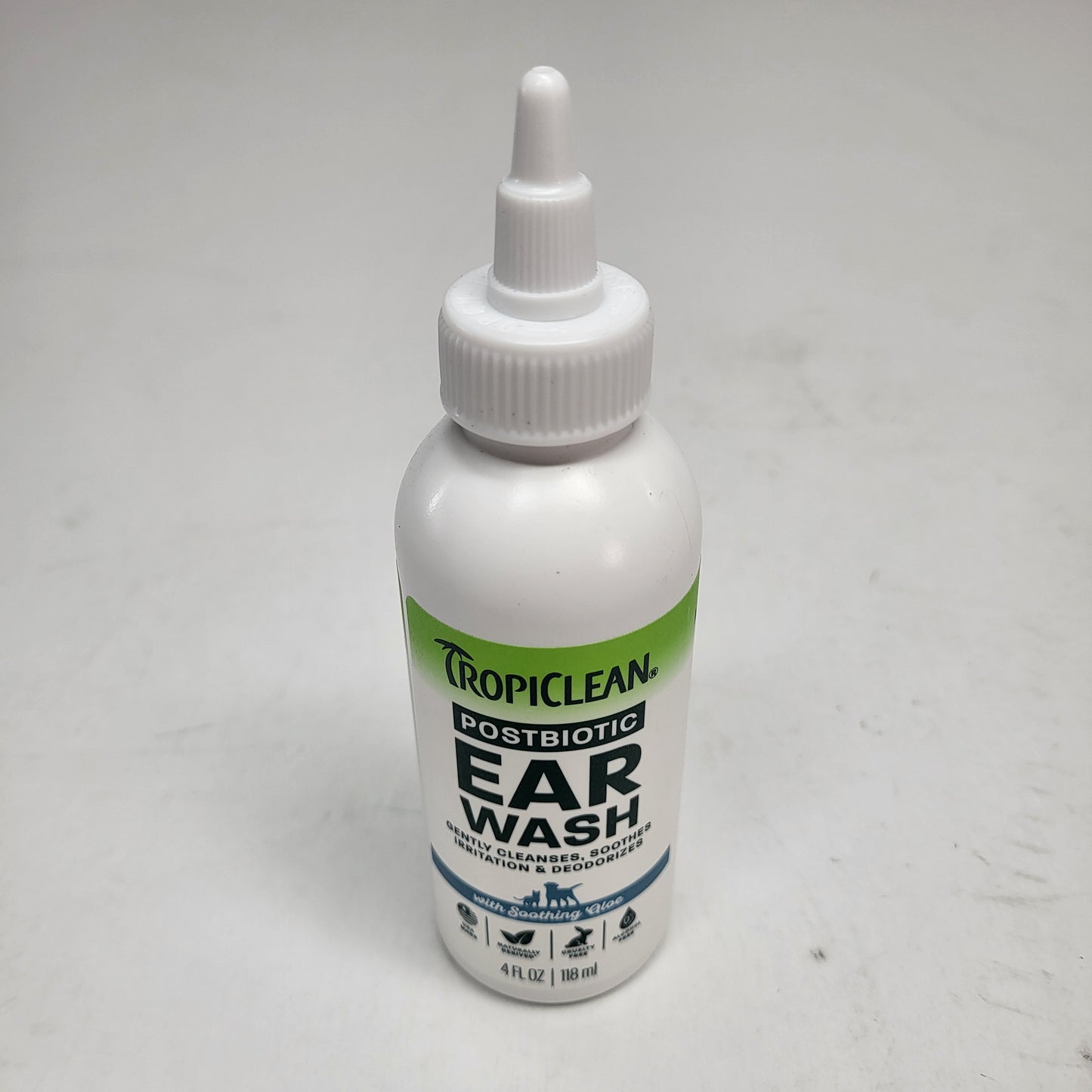 TROPICLEAN Postbiotic Ear Wash With Soothing Aloe  4 Oz BB 06/29