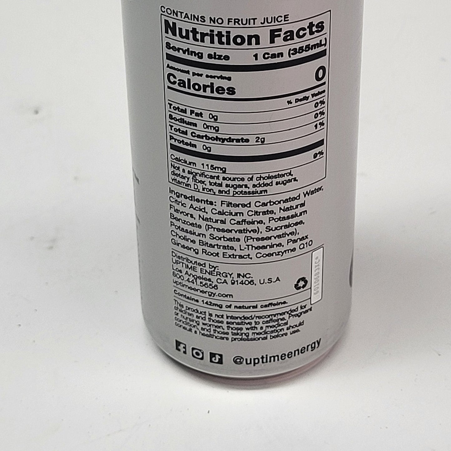 ZA@ UPTIME ENERGY DRINK Tropical Variety Zero Sugar Zero Sugar 12 oz BB 05/27