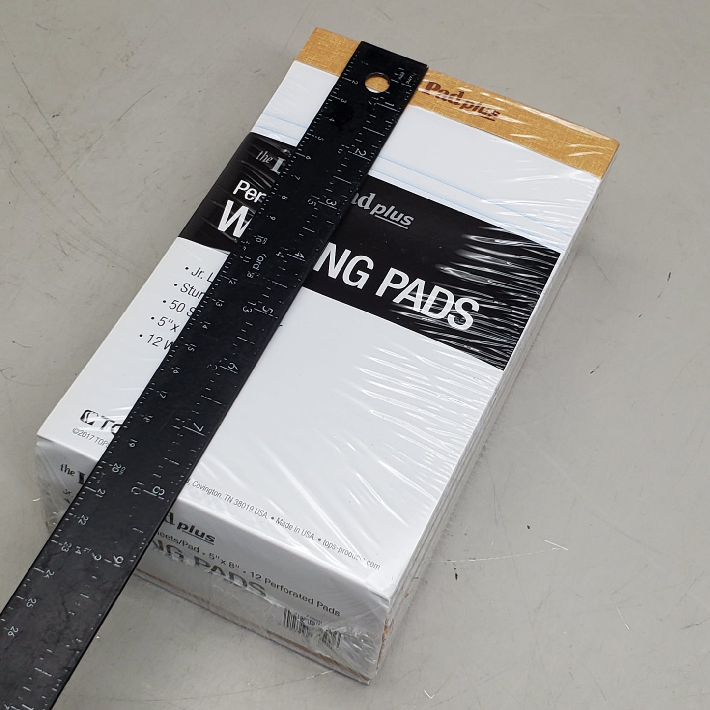 ZA@ TOPS (12 Pack) Legal Pad Plus Perforated Writing Pads 5" x 8" White 71500 E