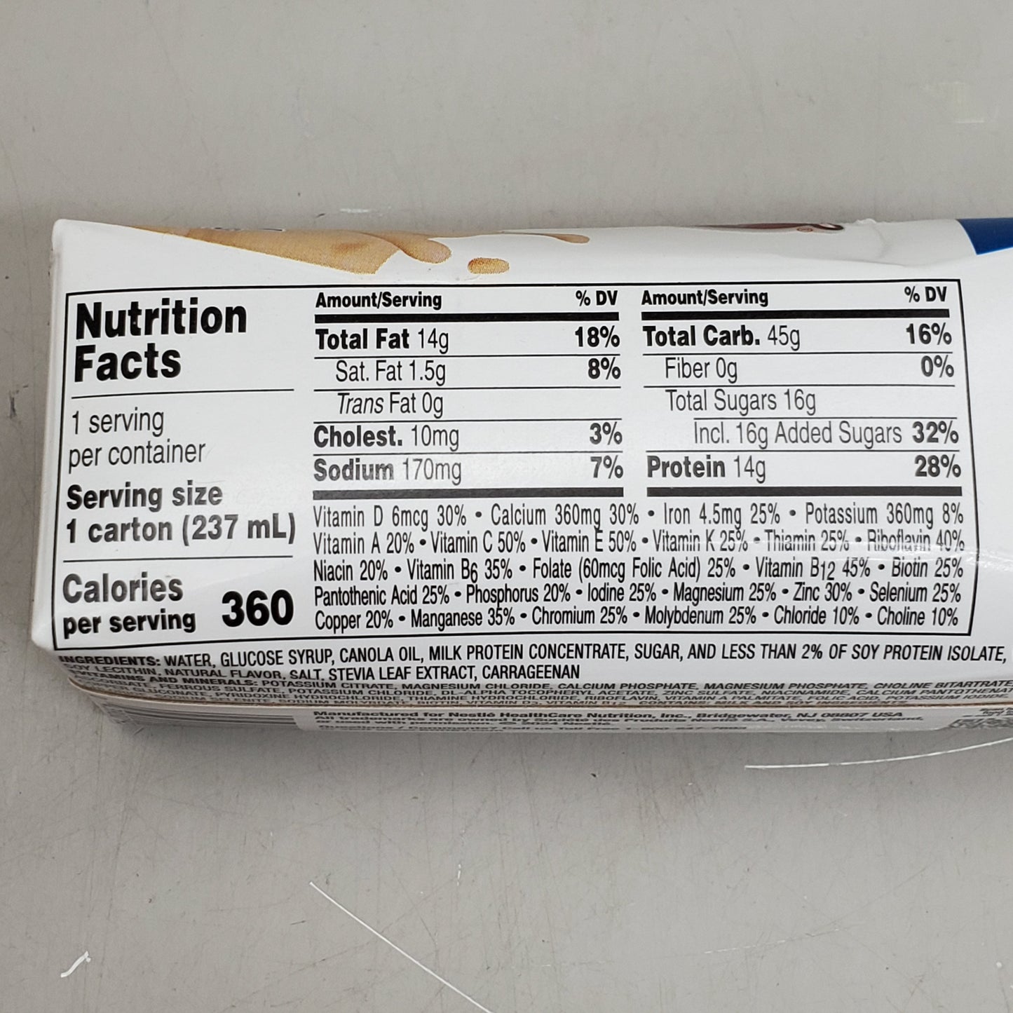 ZA@ NESTLE (24 Pack) Boost Plus Balanced Nutritional Drink 8 fl oz Very Vanilla G12587091 BB 02/26 C