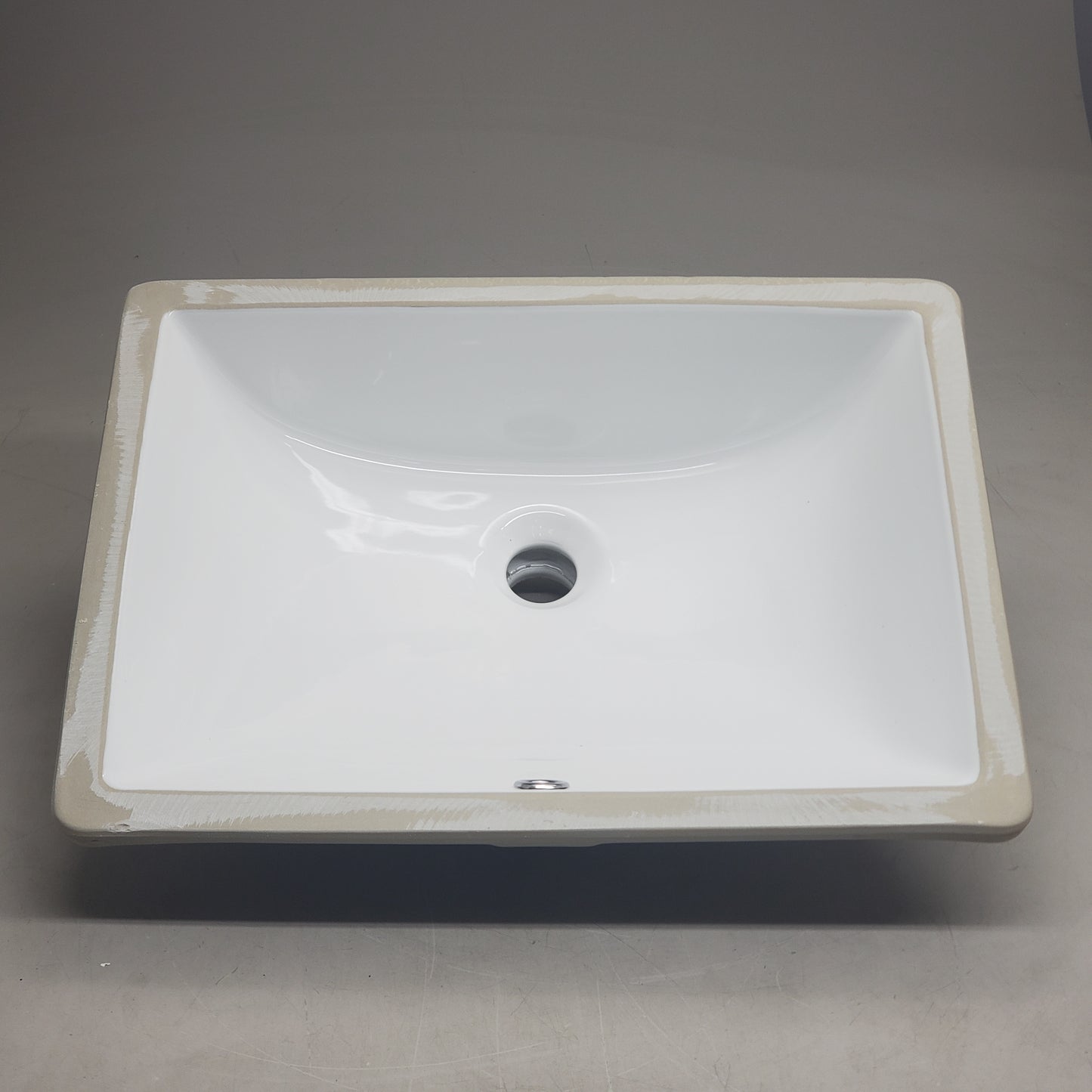 CURATED Porcelain Undermount Sink 18" x 13" White U1813