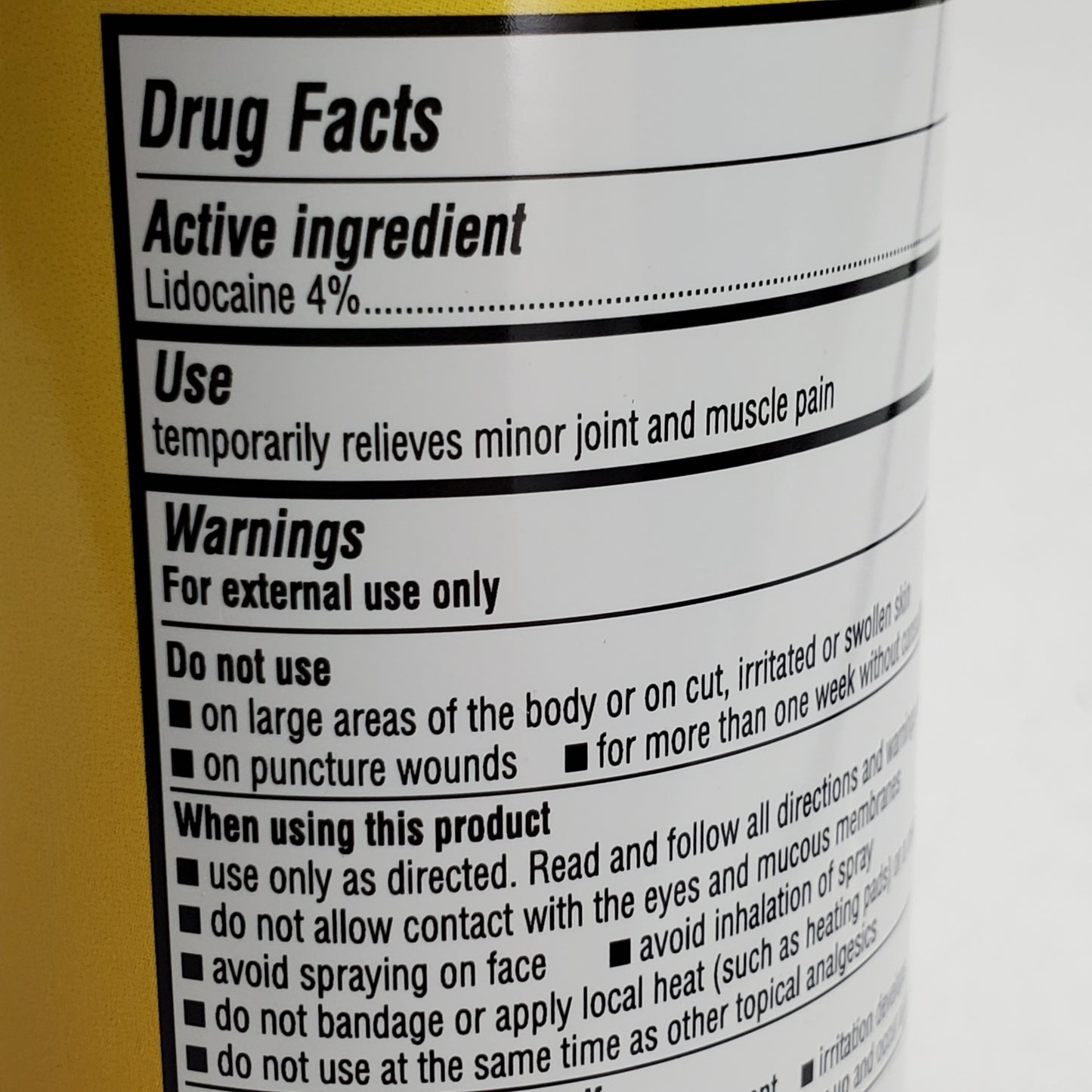 WALGREENS Pain Relieving Dry Spray + Lidocaine Topical Anesthetic 4 OZ BB 01/27