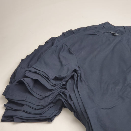 GILDAN (12 Pack) Soft Style Plain Tees Neck Short Sleave 100% Cotton Large Black